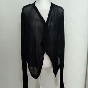 Open Knit Wrap Over Sweater